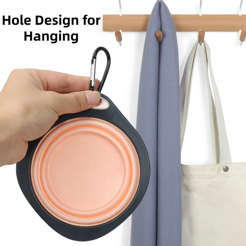 Pet Portable Folding Bowl Outdoor Dog Food Telescopic Pet Bowl Water Bowl Pet Food Container Collapsible Cat Travel Pet Feeder