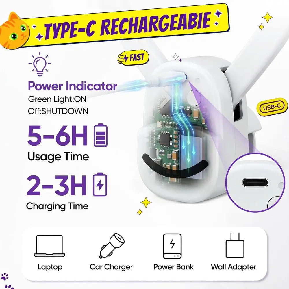 Interactive Cat Toys Indoor Cats: Automatic Lying Bird Wand Chase Exercise Enrichment Stimulation, USB Rechargeable Durable Safe