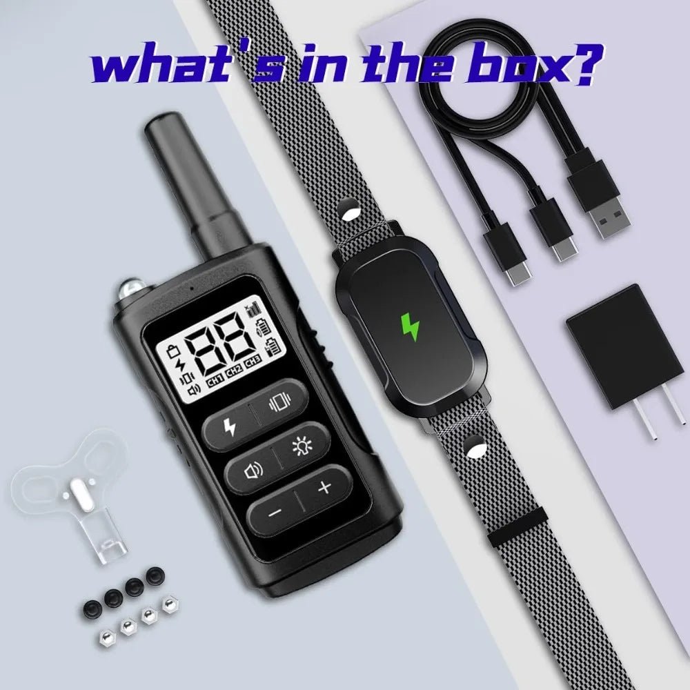 3300Ft Remote Electronic Training Collar for Dogs, 4 Modes, Rechargeable, IPX7 Waterproof - Barking & Purrfectly Happy