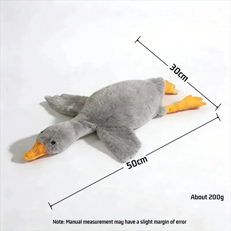 50cm Goose Plush Toy Soft Stuffed Pillow Cats Dogs Relax Pet Companion Anxiety-Relieving Dog Buddy Energy Release Gift for Pets - Barking & Purrfectly Happy
