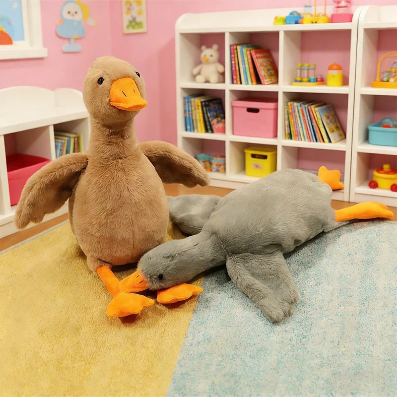 50cm Goose Plush Toy Soft Stuffed Pillow Cats Dogs Relax Pet Companion Anxiety-Relieving Dog Buddy Energy Release Gift for Pets - Barking & Purrfectly Happy
