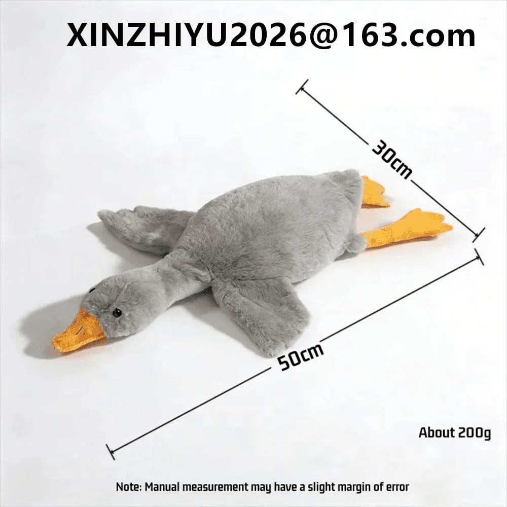 50cm Goose Plush Toy Soft Stuffed Pillow Cats Dogs Relax Pet Companion Anxiety-Relieving Dog Buddy Energy Release Gift for Pets - Barking & Purrfectly Happy