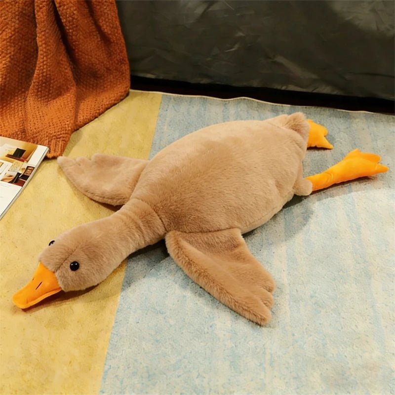 50cm Goose Plush Toy Soft Stuffed Pillow Cats Dogs Relax Pet Companion Anxiety-Relieving Dog Buddy Energy Release Gift for Pets - Barking & Purrfectly Happy