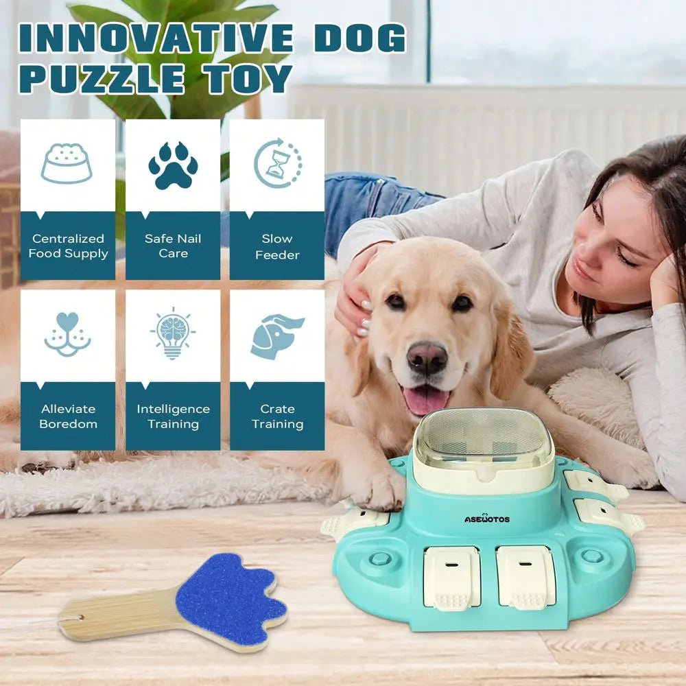 Puzzle Toy, Interactive Puzzle Slow Feeder And Dog Scratch Pad For Nails Set, Dog Nail Scratch Board, Scratching Board For Dogs
