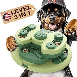 KADTC Dog Puzzle Toys Level 3 in 1 Brain Mind Treat Game Mental Stimulation Enrichment Hard Toys Puppy Holiday Birthday Gift Bor
