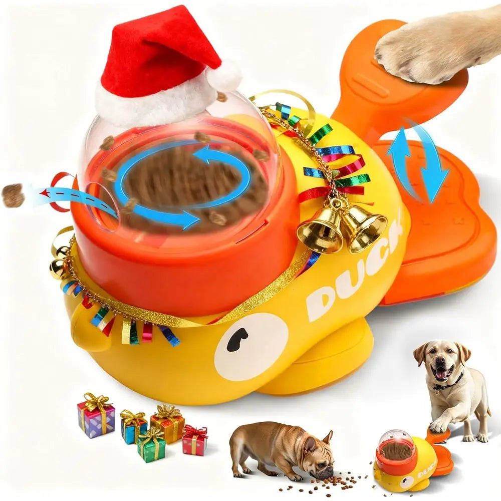 Interactive Dog Toys Puzzle Slow Feeder, Cat Treat Dispenser Toy Duck-Shaped Enrichment Toy for Small Medium Dogs and Cats, IQ T