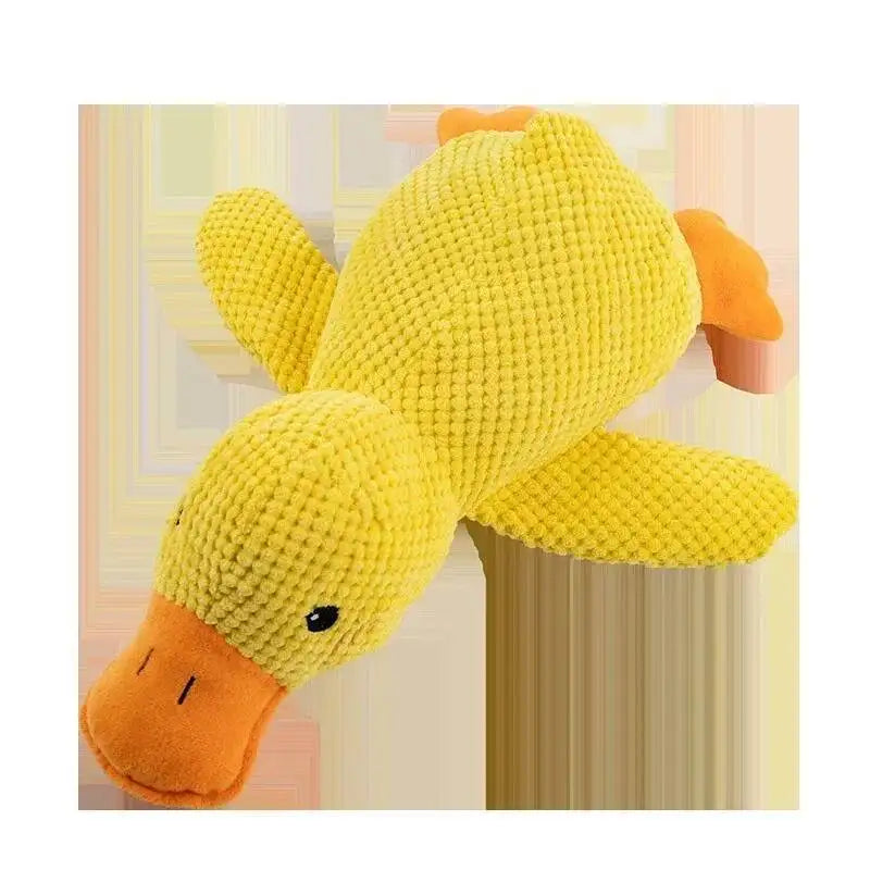 Squeaky Plush Duck Dog Toy Bite Resistant Puppy Chew Toy Teeth Grinding Companion Sleep Toy