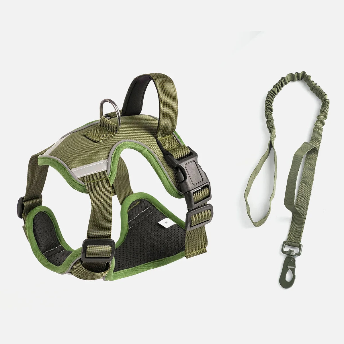Dog harness with leash,dog collar,Heavy-Duty Dog Harness with Anti-Slip Padding, Front Leash Connector & Secure Buckles