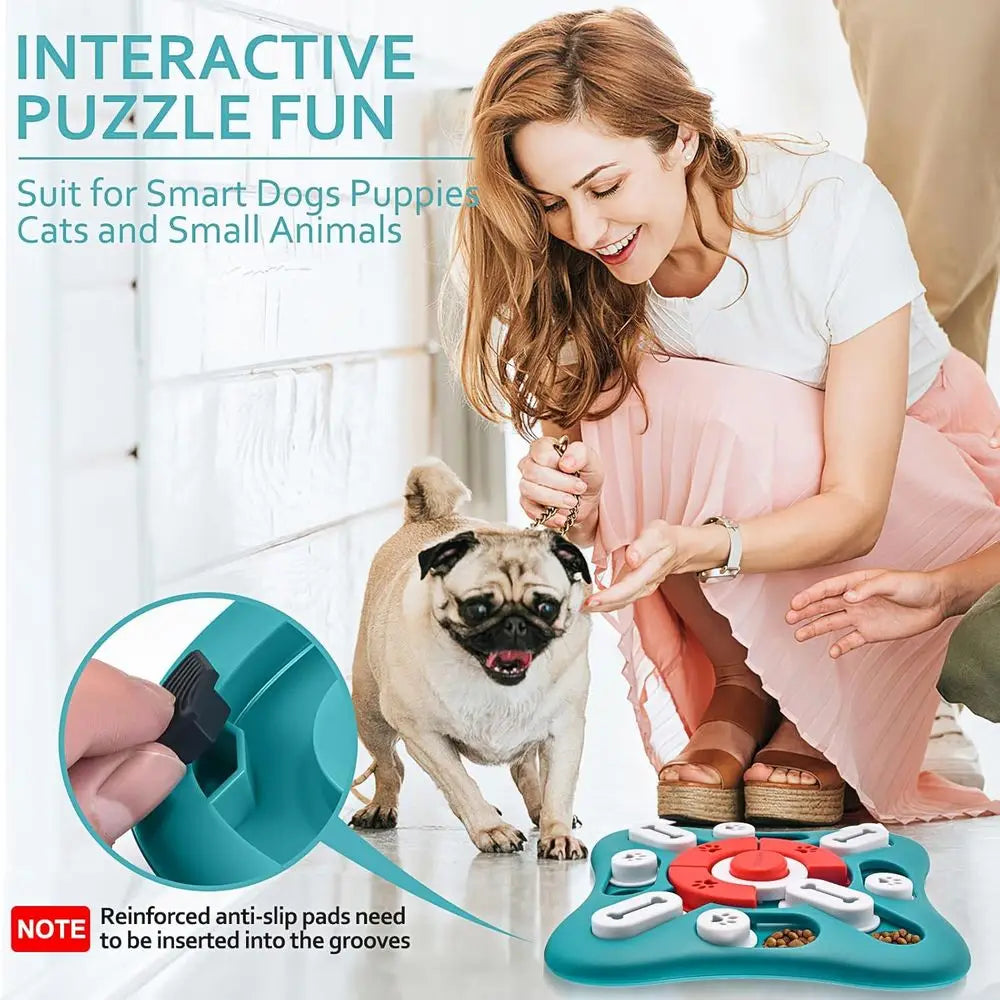 Dog Puzzle Toys, Treat Dispensing Enrichment Toys for IQ Training, Brain Stimulation, Interactive Mentally Stimulating Toys for Dogs.