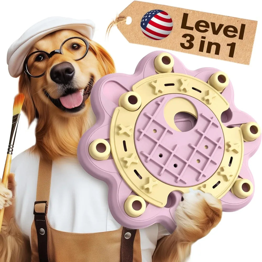 KADTC Dog Puzzle Toys Level 3 in 1 Brain Mind Treat Game Mental Stimulation Enrichment Hard Toys Puppy Holiday Birthday Gift Bor