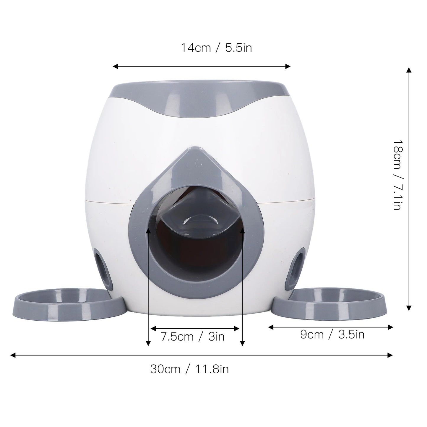 Plastic Dog Ball Feeding Toys Dog Tennis Ball Feeding Machine with 2 Tennis for Dog Training Pet Fetch Tennis