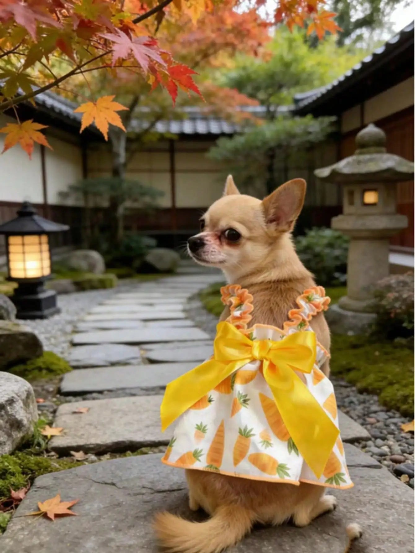 1pc Romantic Ditsy Floral Sleeveless Dress For Small Dogs & Cats, Breathable Lightweight Elegant Princess Style, Suitable For Spring & Summer