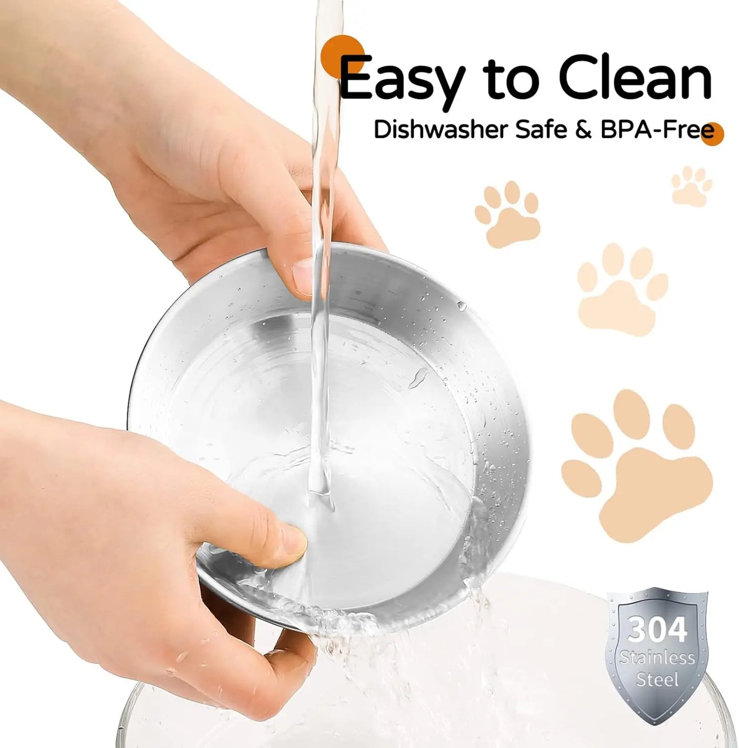 4-Pack Stainless Steel Raised Pet Bowls for Cats and Small Dogs, Anti-Whisker Fatigue, Easy Clean