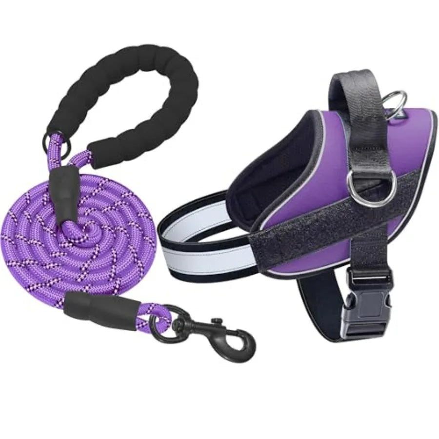 Essential Dog Harness, No Pull Pet Vest with 3 Leash Clips, No Choke, Reflective, Adjustable and Padded, for Easy Walking and T