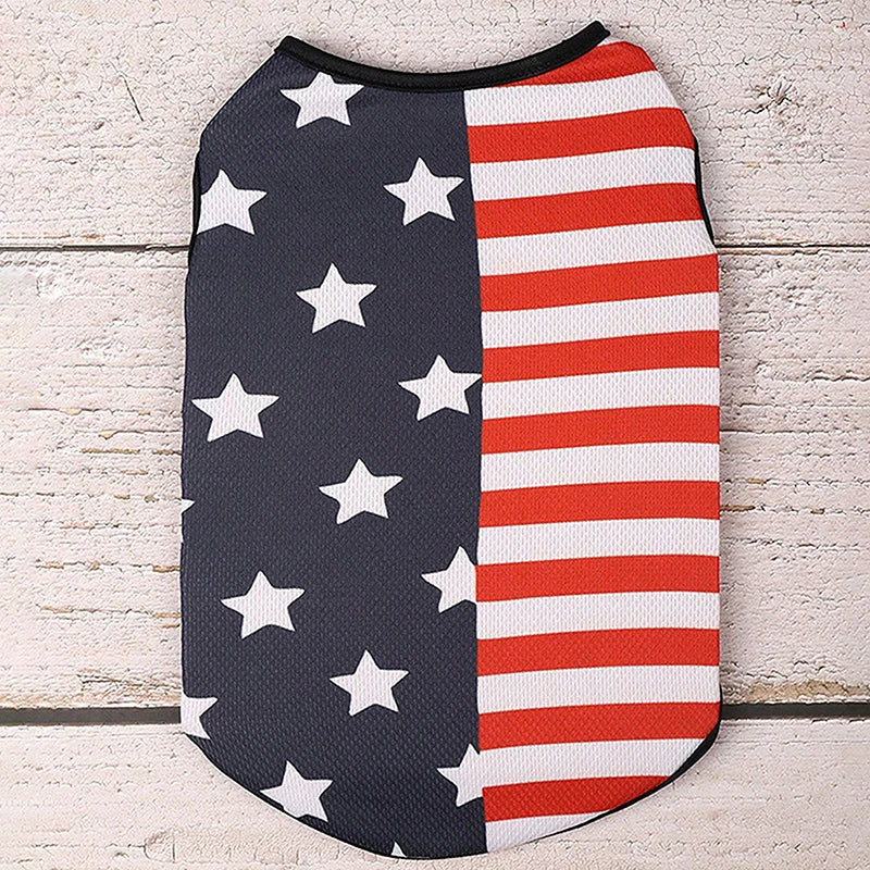 American Flag Patriotic Dog Bandana Scarf Set with Bow Tie Adjustable Pet Neckerchief for Small Medium Large Dogs Cats