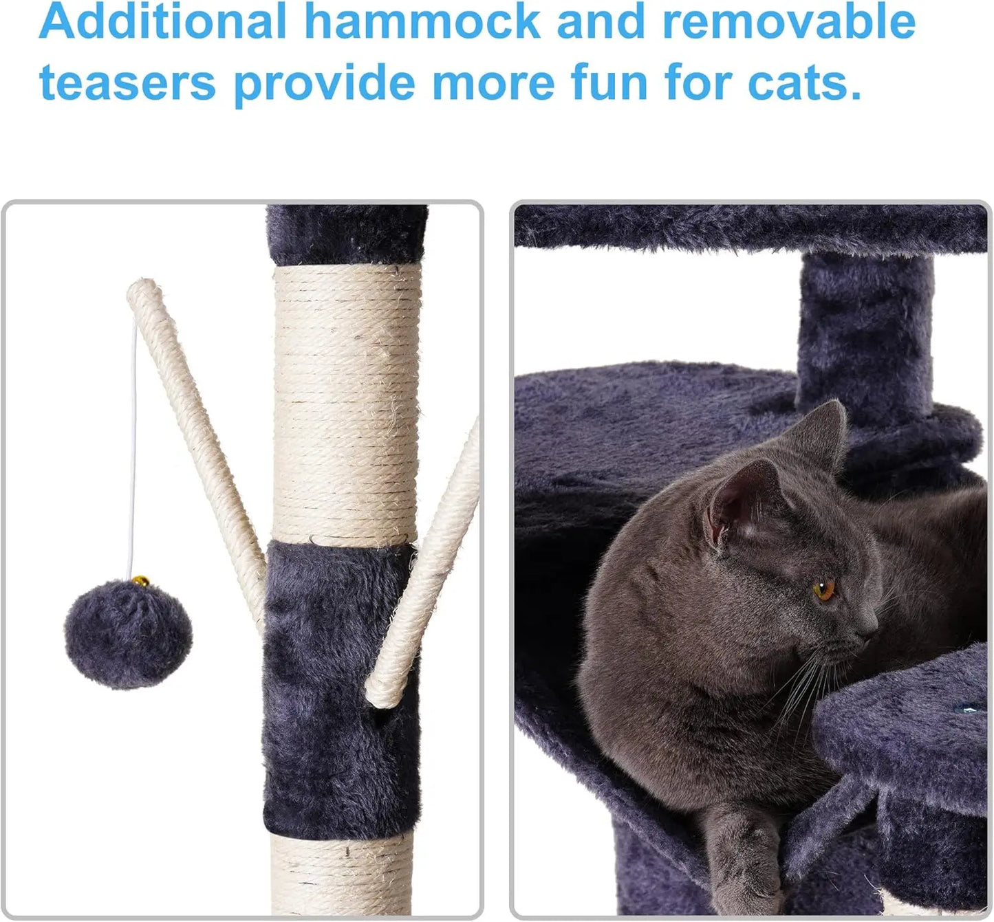 71-Inch XL Cat Tree with Multi-Level Perches, Scratching Posts, and Cozy Basket for Indoor Cats