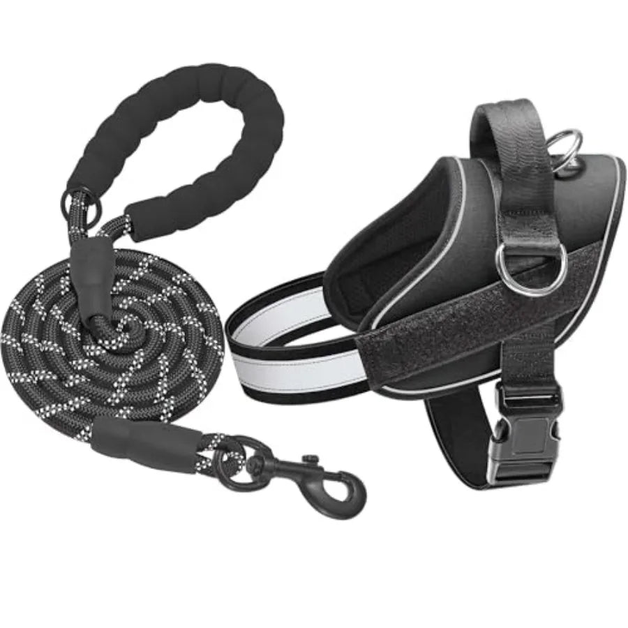 Essential Dog Harness, No Pull Pet Vest with 3 Leash Clips, No Choke, Reflective, Adjustable and Padded, for Easy Walking and T