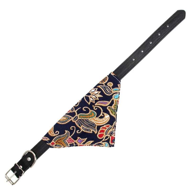 Japanese Style Sphynx Cat Collar for Cats Goats Flower Print Pet Collars with Bandanas Chinchilla mascotas Accessories Scarves