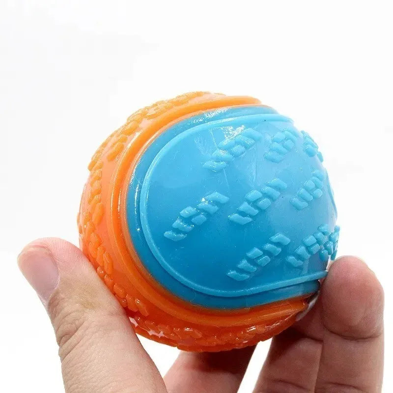 Squeaky Balls for Dogs 6 Pack Interactive TPR Chew Toys Dental Cleaning Puppy Toys for Aggressive Chewers Durable Dog Teething