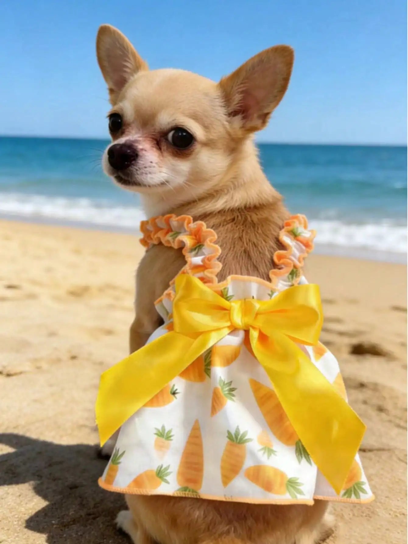 1pc Romantic Ditsy Floral Sleeveless Dress For Small Dogs & Cats, Breathable Lightweight Elegant Princess Style, Suitable For Spring & Summer