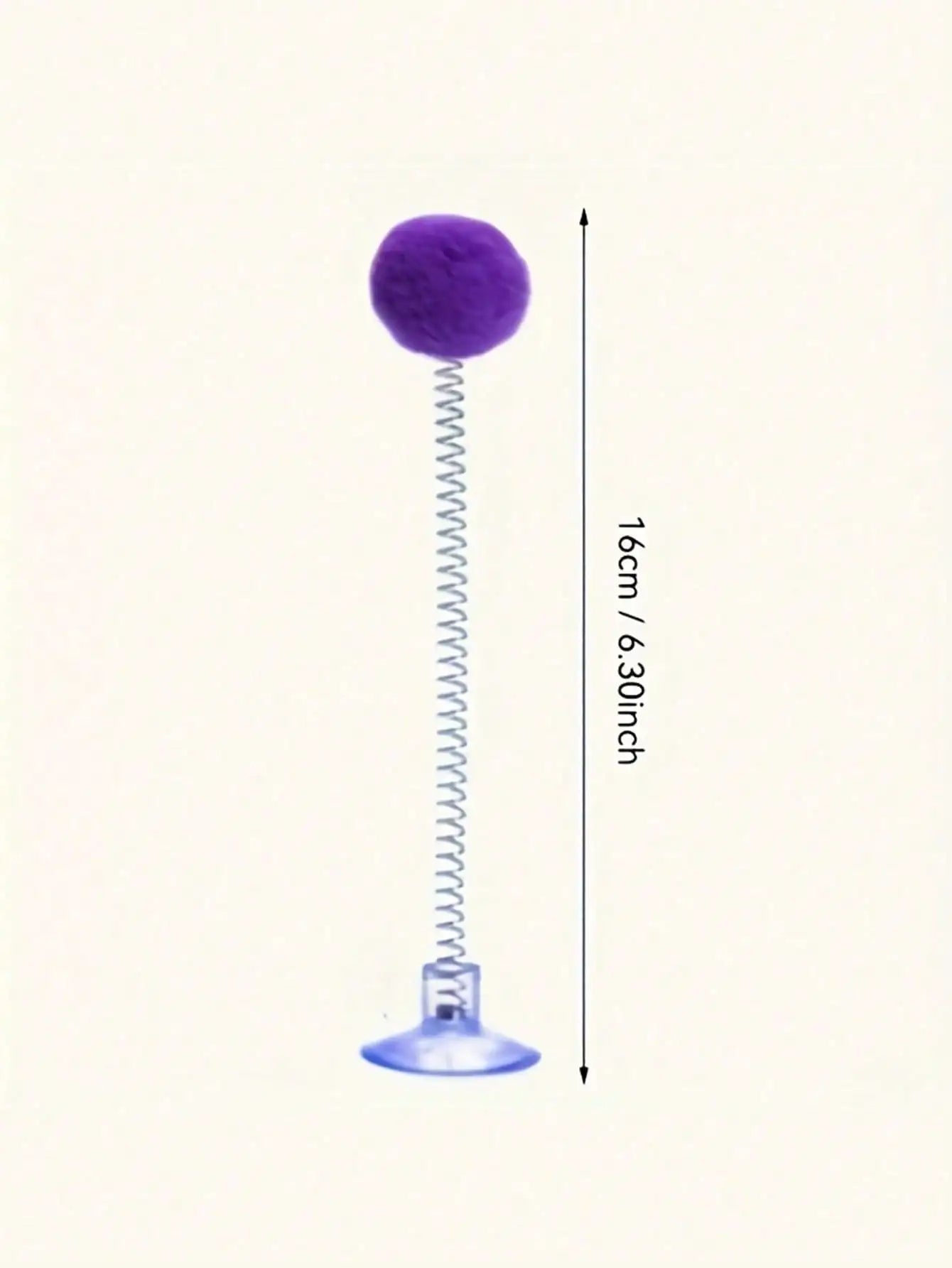 3/2/1pcs Interactive Cat Toys, Includes Plush Ball, Metal Spring Teaser Wand And Suction Cup Base, Bright Color Design, Battery-Free, Durable Design, Suitable For All Cat Breeds, Stimulates Hunting Instincts And Play Interest