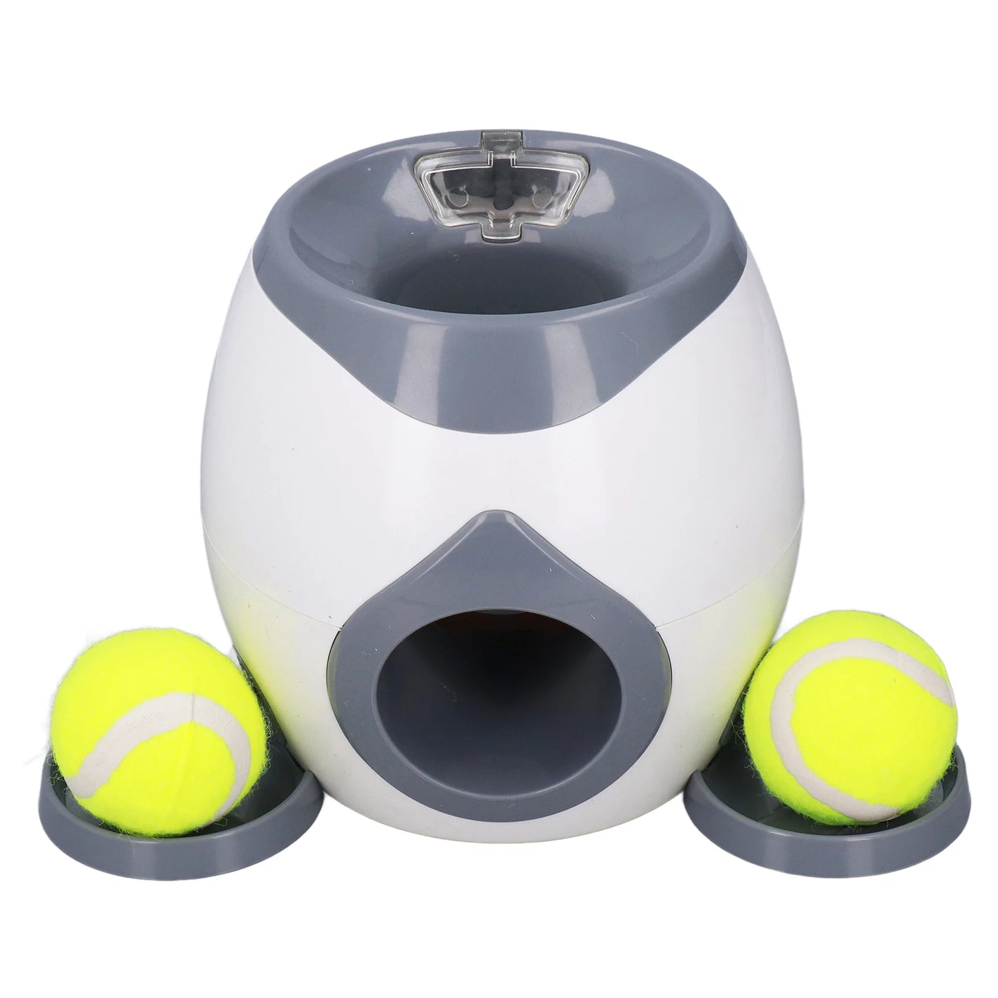 Plastic Dog Ball Feeding Toys Dog Tennis Ball Feeding Machine with 2 Tennis for Dog Training Pet Fetch Tennis