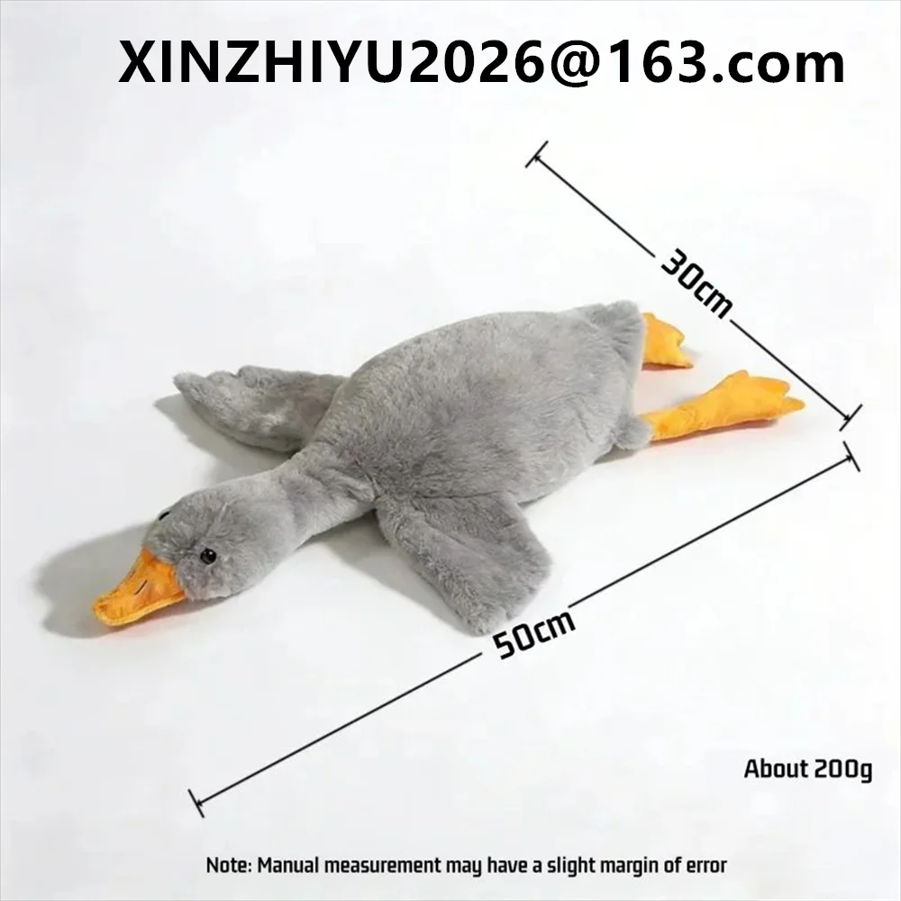50cm Goose Plush Toy Soft Stuffed Pillow Cats Dogs Relax Pet Companion Anxiety-Relieving Dog Buddy Energy Release Gift for Pets