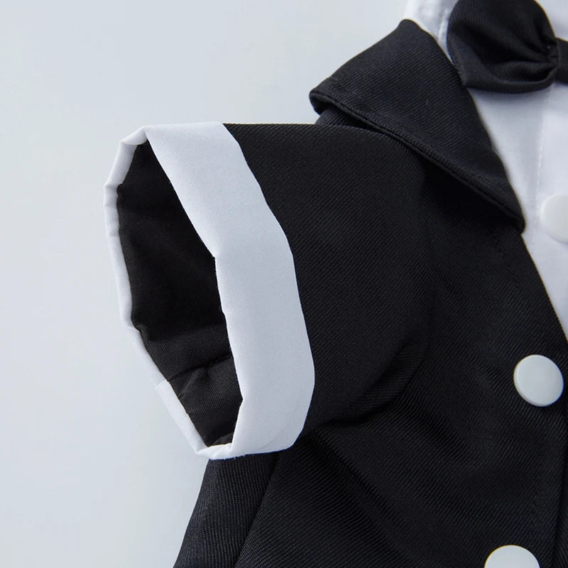 Pet Dog Tuxedo Formal Pet Wedding Party Suit for Small Medium Dogs Dog Boys Bow Tie Shirt Dog Cosplay Pet Dogs Gentleman Costume