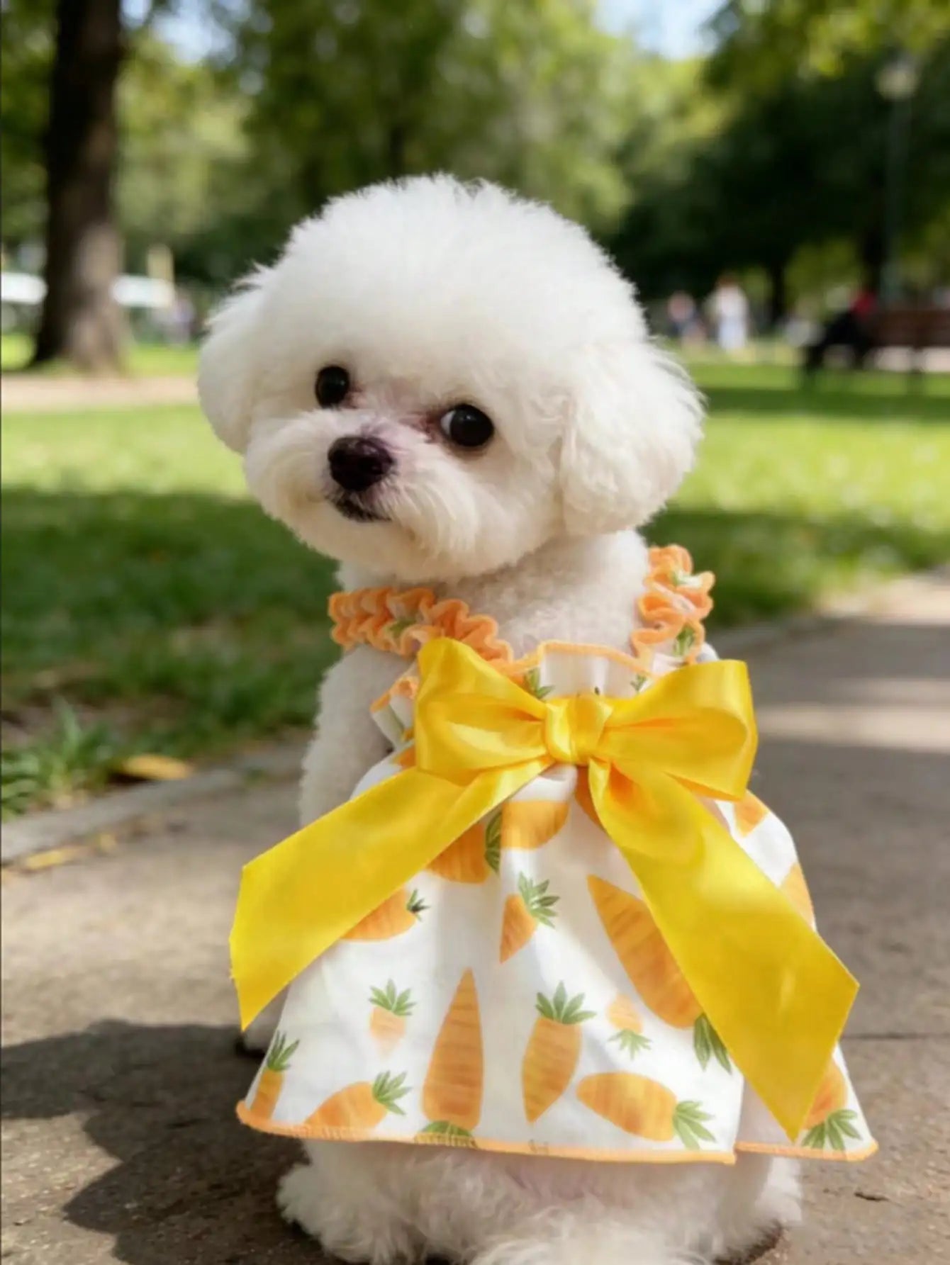 1pc Romantic Ditsy Floral Sleeveless Dress For Small Dogs & Cats, Breathable Lightweight Elegant Princess Style, Suitable For Spring & Summer