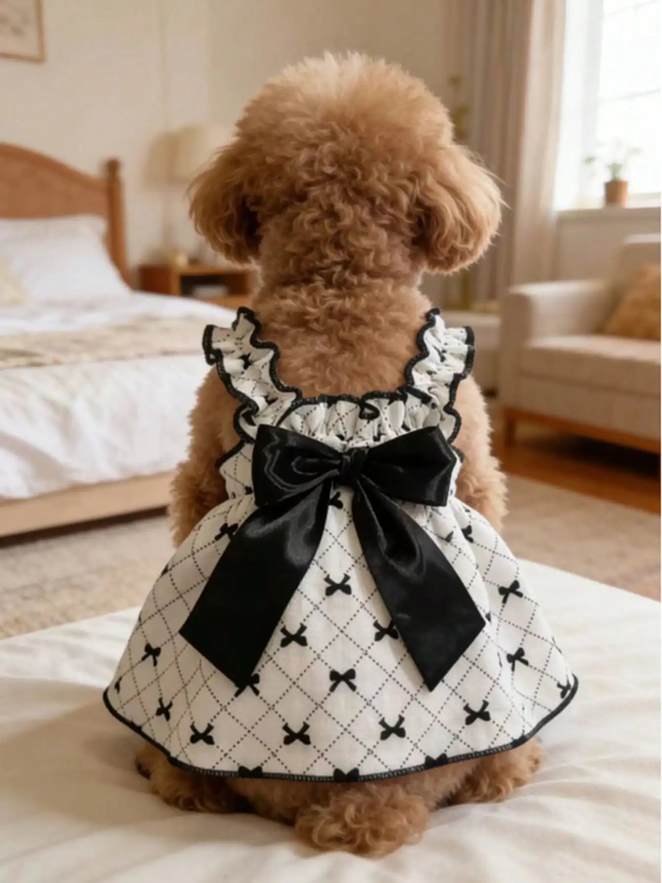 1pc Romantic Ditsy Floral Sleeveless Dress For Small Dogs & Cats, Breathable Lightweight Elegant Princess Style, Suitable For Spring & Summer