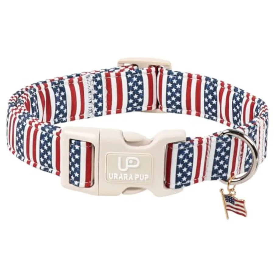 Peach Dog Collar, Summer Spring Cotton Dog Collar, Cute Fruit Pattern Adjustable Pink Pet Collar, Lightweight Durable Quick Rel