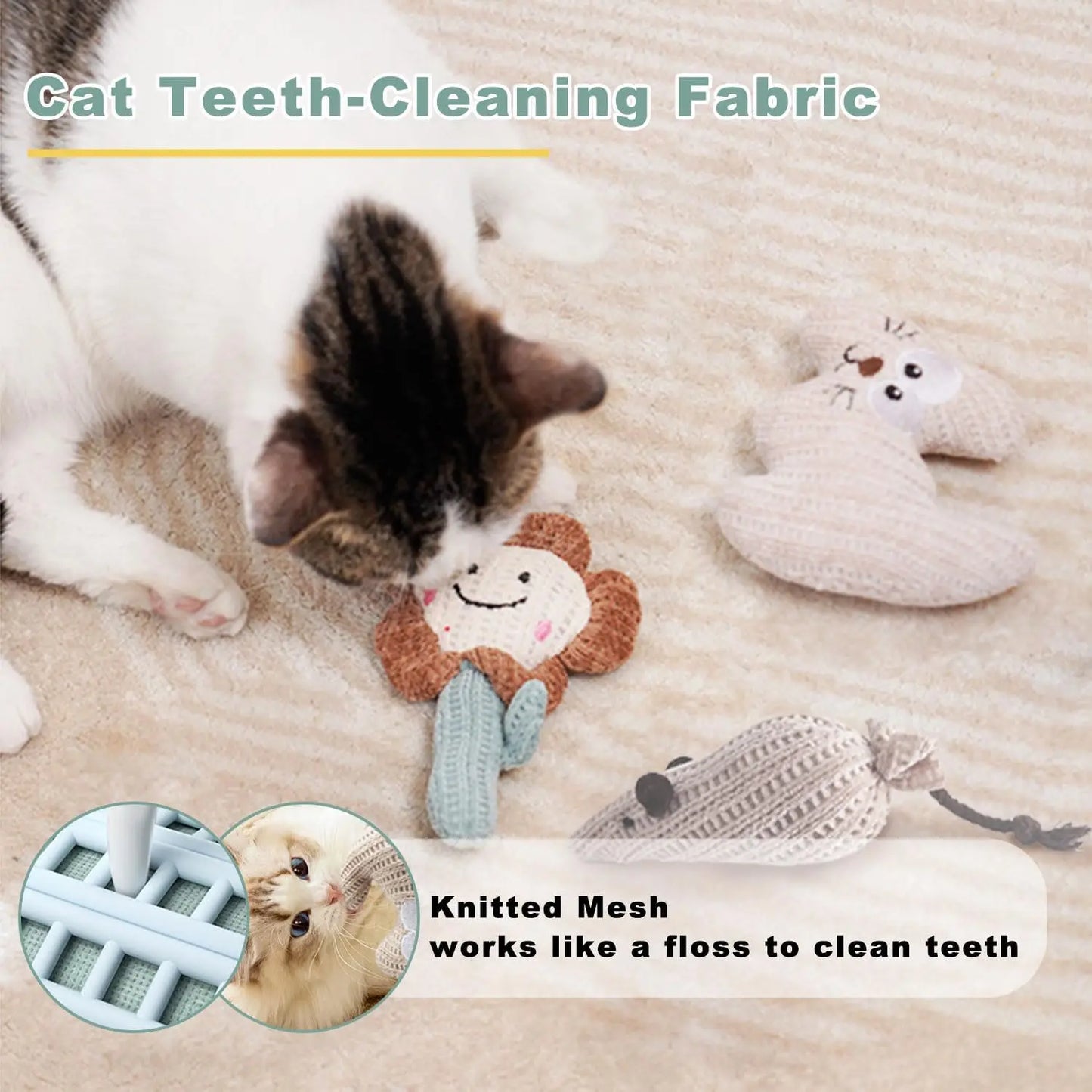 7-in-1 Interactive Cat Toy with Suction Cup, Silvervine Stick, Sisal Rope for Indoor Cats