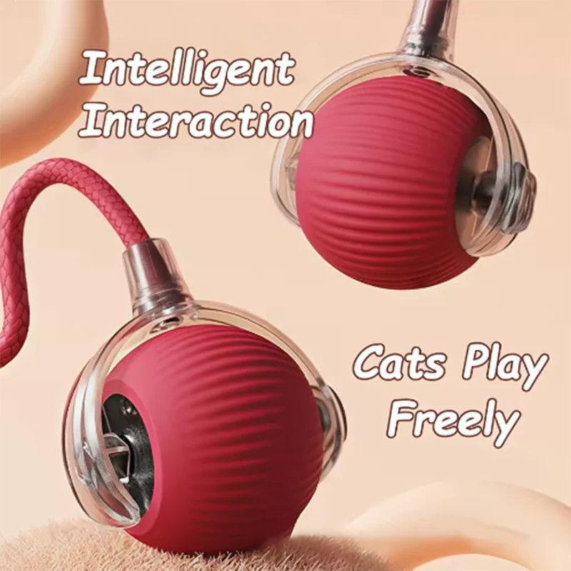 Automatic Interactive Cat Ball, Smart Self-Play Toy with Long Lasting Battery, Chew Proof for Cats Kittens