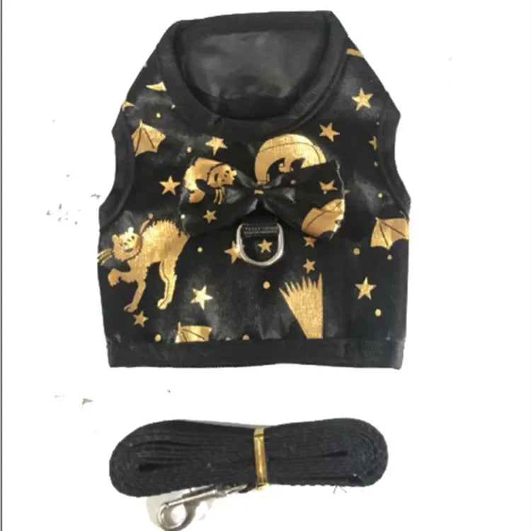 Small Animal Outdoor Walking Harness and Leash Set Cute Clothes for Puppy Kitten Pigs Bunny Chinchillas Necklace Rabbit Vest