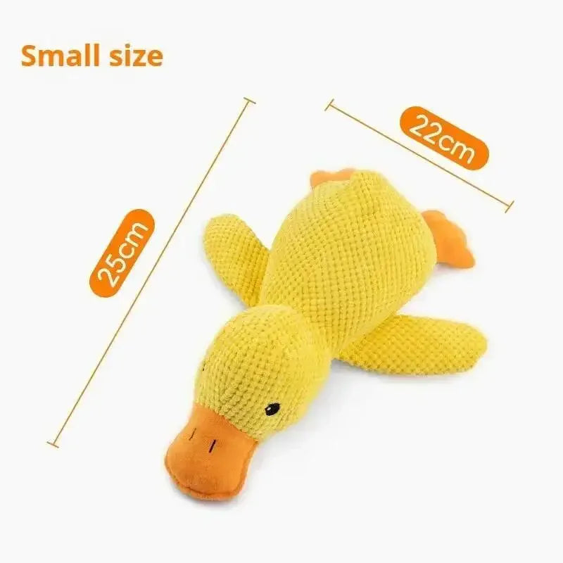 Squeaky Plush Duck Dog Toy Bite Resistant Puppy Chew Toy Teeth Grinding Companion Sleep Toy
