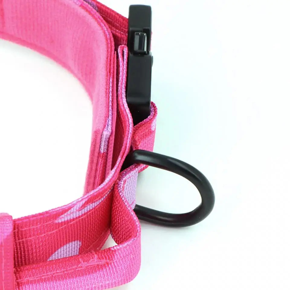 Pink Camo Dog Harness Service Dog Vest for Large Breed Dogs Adjustable Molle Vest Molle Vest with Patchs Hook and Loop Panel