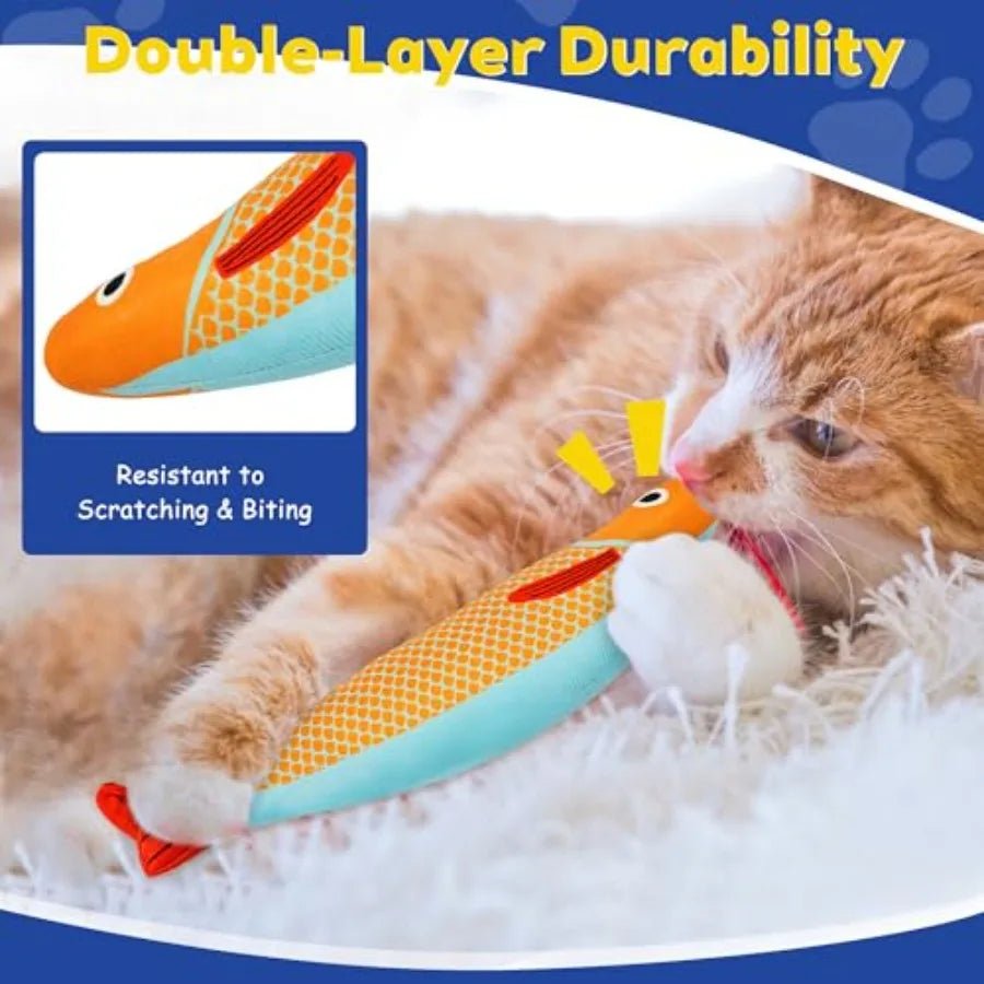 Cat Toys Catnip Toys for Cats Soft and Durable with Rattle Sound Interactive Kitten Toys for Indoor Cats Cat Chew Toy for All B - Barking & Purrfectly Happy