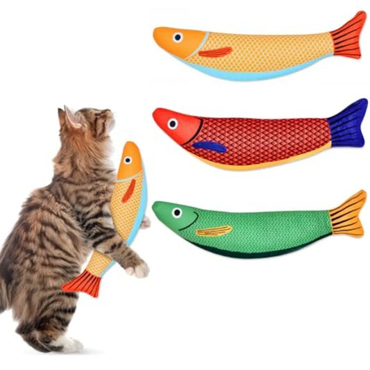 Cat Toys Catnip Toys for Cats Soft and Durable with Rattle Sound Interactive Kitten Toys for Indoor Cats Cat Chew Toy for All B - Barking & Purrfectly Happy