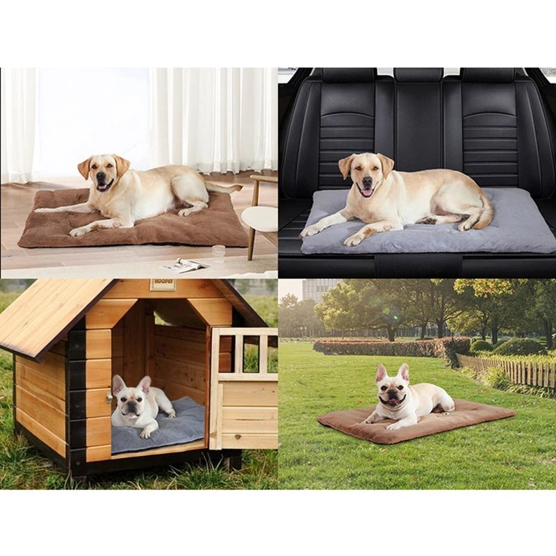 Dog Bed Short Plush Pet Heated Sleeping Mat Cats And Dogs Cute Pet Mat Blanket Thickened Sleeping Mat Small Large Dog Pet Suppli - Barking & Purrfectly Happy