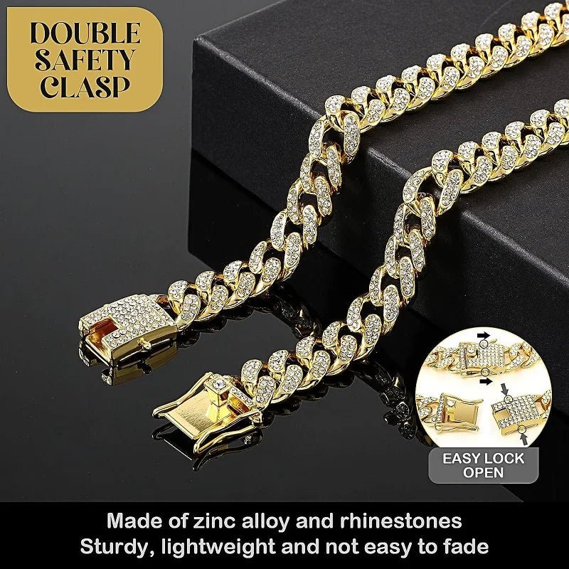 Dog Chain Collar Luxury Gold Pet Metal Chain Collar For Small Medium Large Dogs Cats Pet Jewelry Necklace Accessorie - Barking & Purrfectly Happy