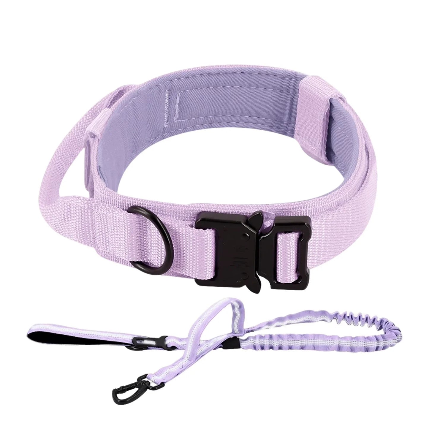 Dog Training Collar Adjustable Tactical Dog Collar And Leash Set Control Handle Pet Lead Collar For Small Big Dogs - Barking & Purrfectly Happy