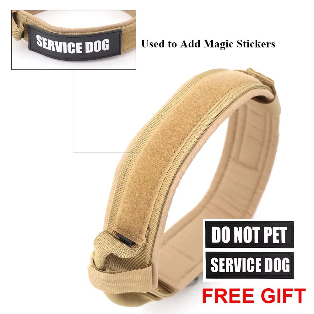 Dog Training Collar Adjustable Tactical Dog Collar And Leash Set Control Handle Pet Lead Collar For Small Big Dogs - Barking & Purrfectly Happy