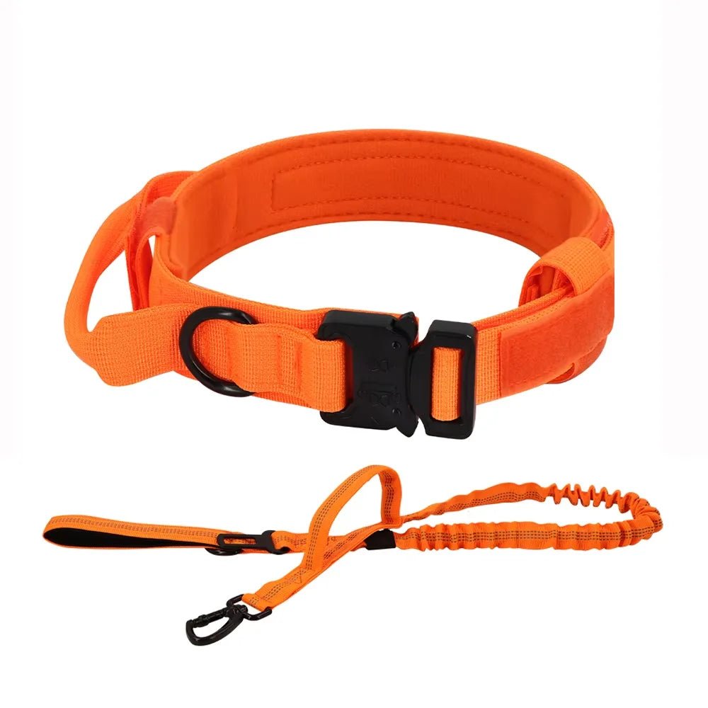Dog Training Collar Adjustable Tactical Dog Collar And Leash Set Control Handle Pet Lead Collar For Small Big Dogs - Barking & Purrfectly Happy