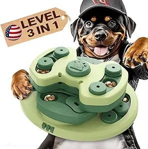 KADTC Dog Puzzle Toys Level 3 in 1 Brain Mind Treat Game Mental Stimulation Enrichment Hard Toys Puppy Holiday Birthday Gift Bor - Barking & Purrfectly Happy
