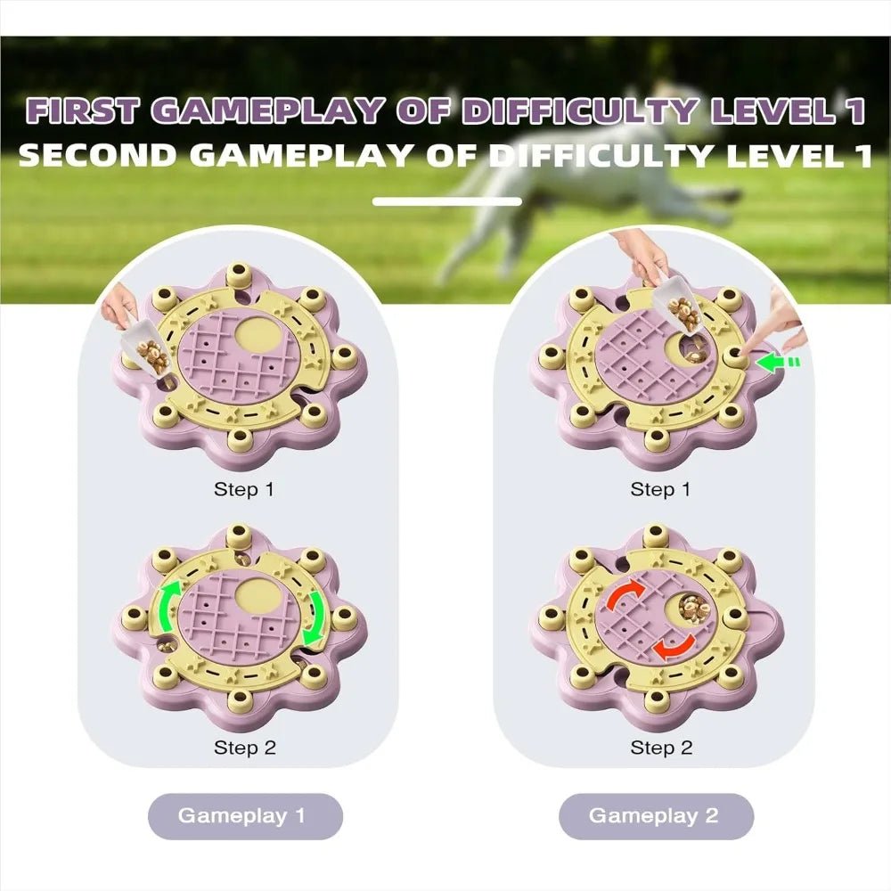 KADTC Dog Puzzle Toys Level 3 in 1 Brain Mind Treat Game Mental Stimulation Enrichment Hard Toys Puppy Holiday Birthday Gift Bor - Barking & Purrfectly Happy