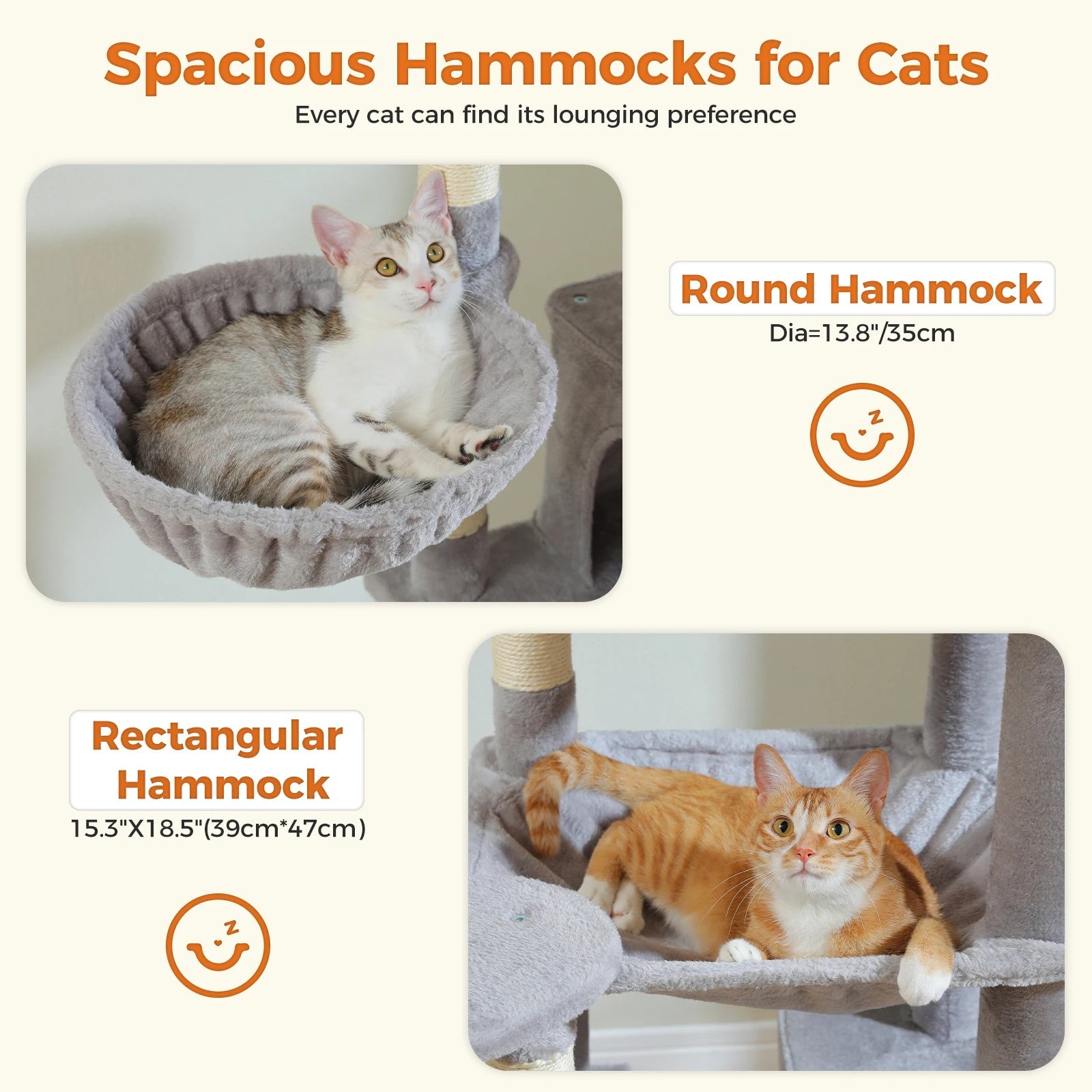 Large Cat Tree Tall Cat Tower for Indoor Cats Multi-Level Plush Cat Condo with Scratching Posts Scratching Boards Perches Caves - Barking & Purrfectly Happy