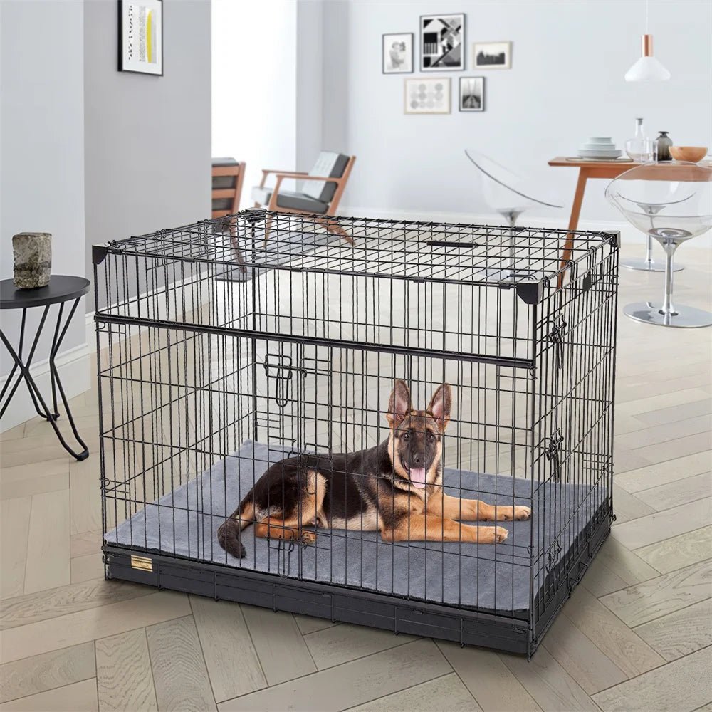 Large Orthopaedic Dog Bed Waterproof Cushion Pet Mattress 2 In 1 Pet Dog Crate Bed with Removable Washable Cover Indoor Outdoor - Barking & Purrfectly Happy