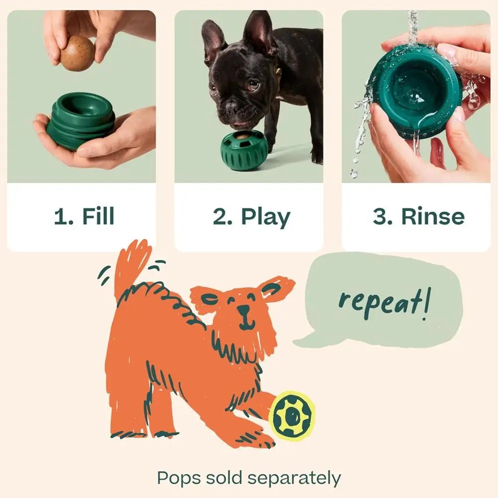 Long-Lasting Interactive Dog Ball Toy to Keep Your Pup Busy and Distracted - Safe for Dogs - Low for Medium and Large Dogs 25-75 - Barking & Purrfectly Happy