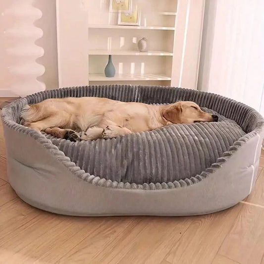 Machine-Washable Soft & Cozy Pet Bed – All-Season Dog & Cat House With Warm Mat | Plush Comfort, Winter Essential & Perfect Christmas Gift For Small/Medium/Large Pets, Indoor Outdoor Use - Barking & Purrfectly Happy