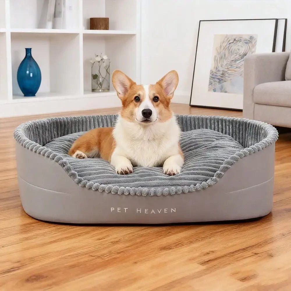 Machine-Washable Soft & Cozy Pet Bed – All-Season Dog & Cat House With Warm Mat | Plush Comfort, Winter Essential & Perfect Christmas Gift For Small/Medium/Large Pets, Indoor Outdoor Use - Barking & Purrfectly Happy